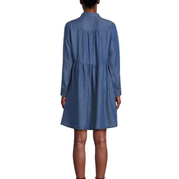 Time and Tru Women's Button Down Shirt Dress. - Picture 3 of 4